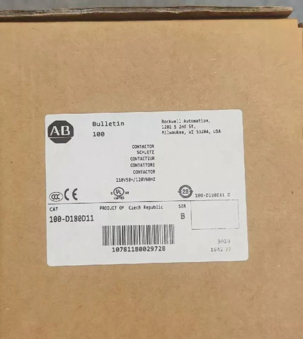 100-D180ED11 New Allen Bradley IEC 180 A MCS D Contactor