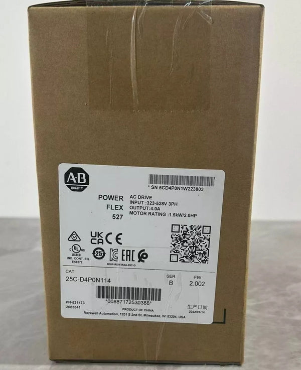 25C-D4P0N114 New Allen Bradley PowerFlex 527 1.5kW / 2Hp AC Drive